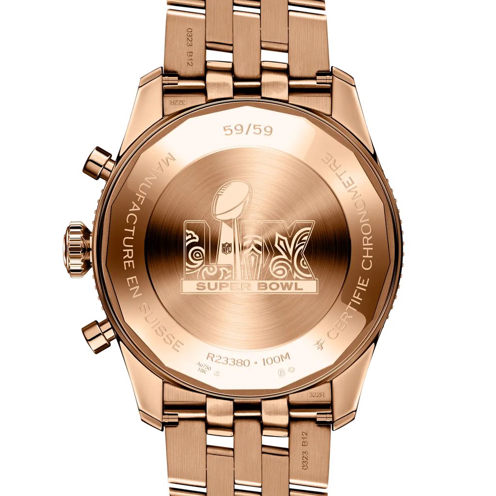 Breitling Classic AVI Chronograph 42 Super Bowl LIX Philadelphia Eagles Limited Edition- 18K Red Gold