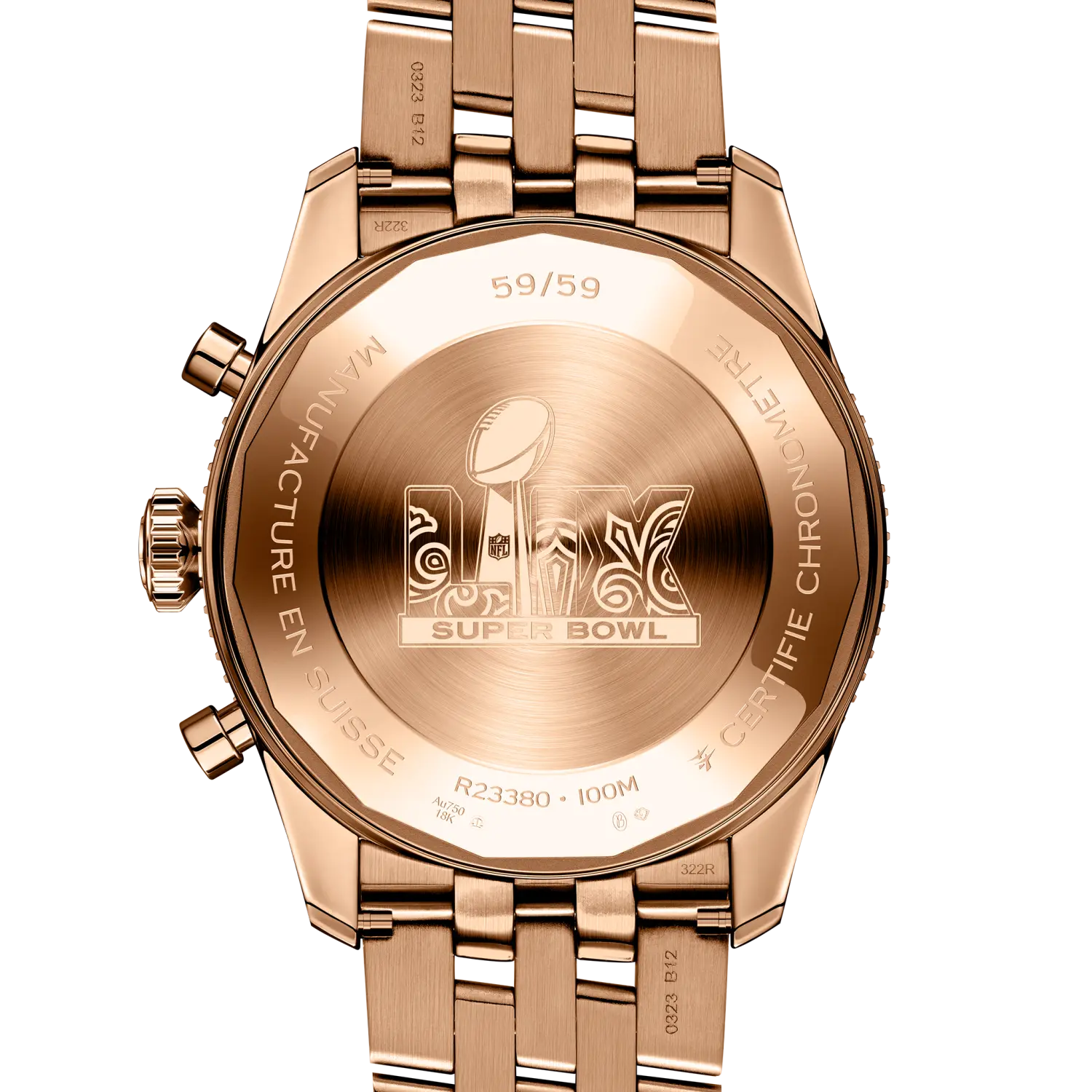 Breitling Classic AVI Chronograph 42 Super Bowl LIX Philadelphia Eagles Limited Edition- 18K Red Gold